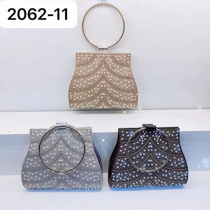 Evening Bag Diamond Rhinestone Clutch Silver Purse Handbags Clutches 9*9*13 CM