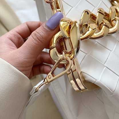 Shoulder Bag Leather Crossbody Bag Luxury Handbags Thick Chain Cloud Clutch Bags