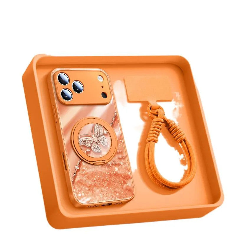 Mobile Phone Cover Cases for iPhone 17/16/15 Pro Max Equipped with Phone Strap