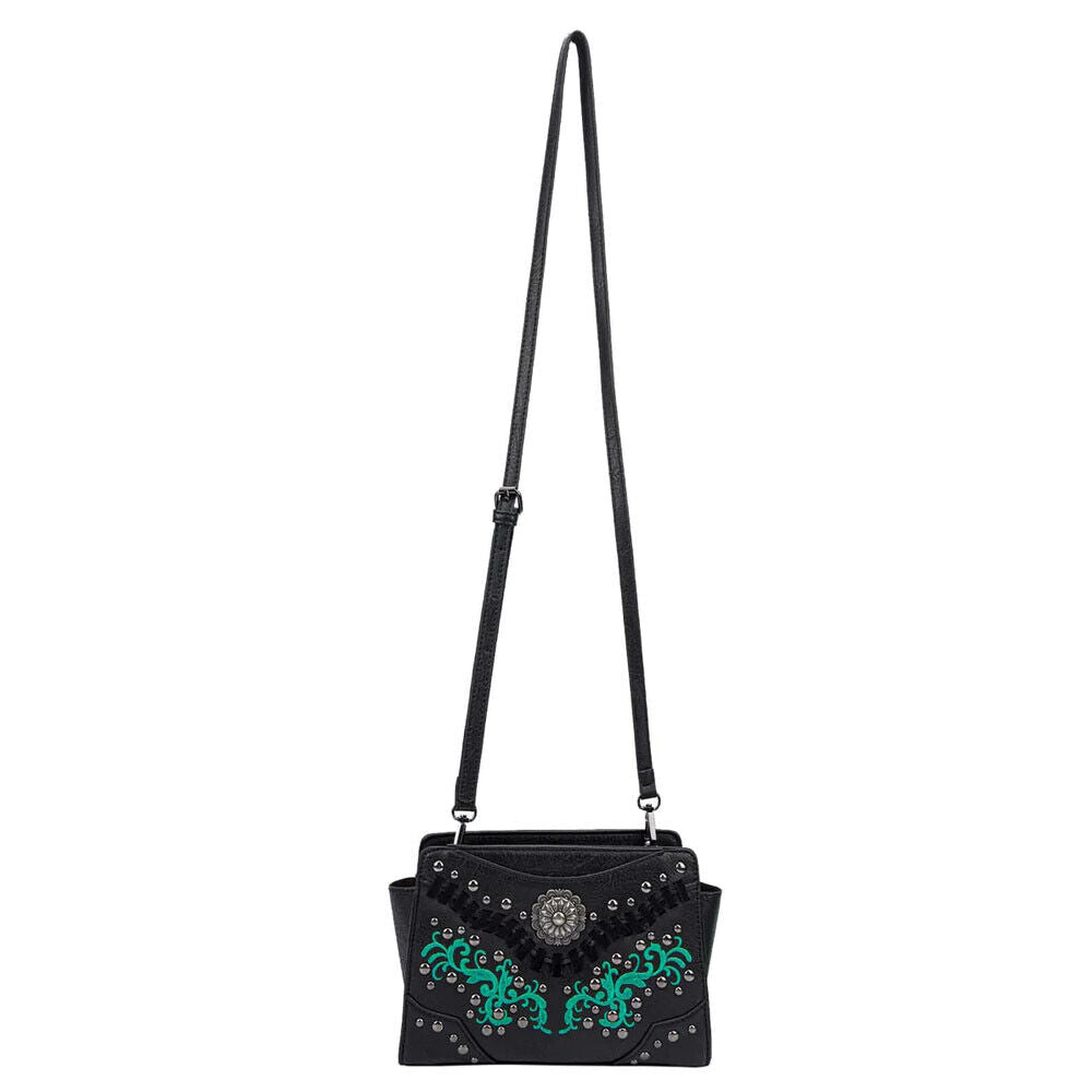 Black Women Studs Luxury Designer Handbag Crossbody Bag Makeup Bag Purse Wallet