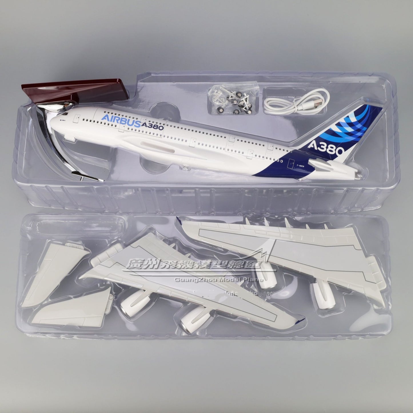 1:160 46CM AIRBUS A380 Passenger Airplane Landing Gear Resin Aircraft Model