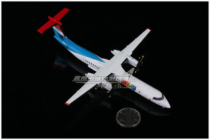 1:200 JC Wings Luxair Bombardier Dash 8 Q400 Passenger Airplane Diecast Model