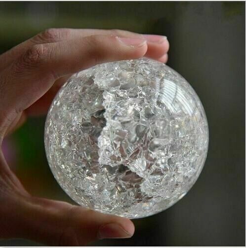 1pcs 40mm Crystal Ice Crack Ball Quartz Marbles Magic Sphere