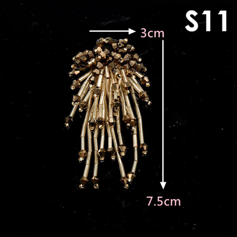 Tassel Nail Bead Cloth Paste Bag Earrings Jewelry Accessories Patch DIY Material