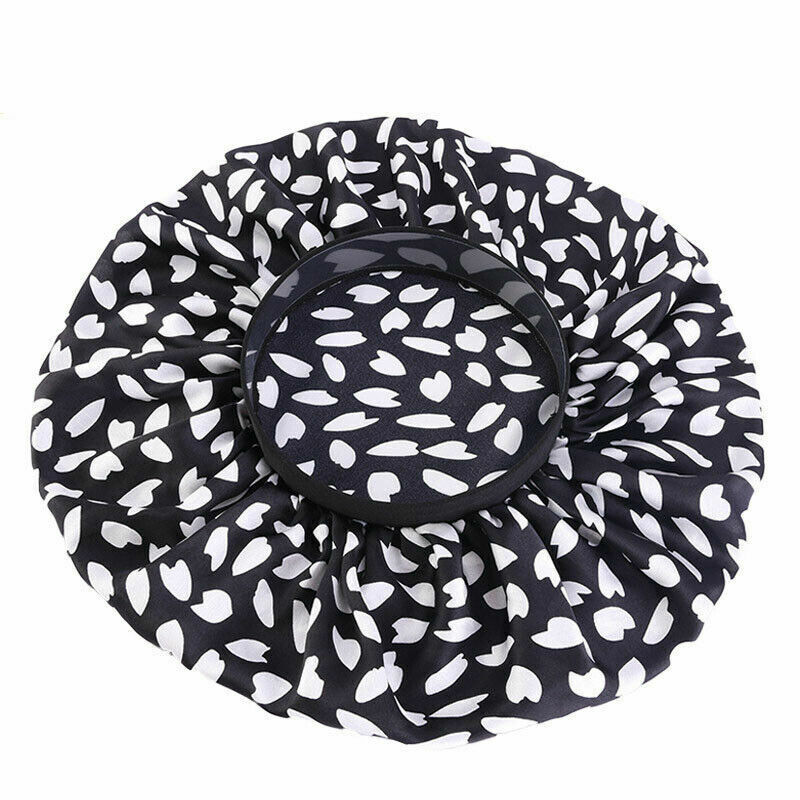 Silk Night Sleep Cap Hair Bonnet Hat Satin Wide Band Large Jumbo Head Cover Size