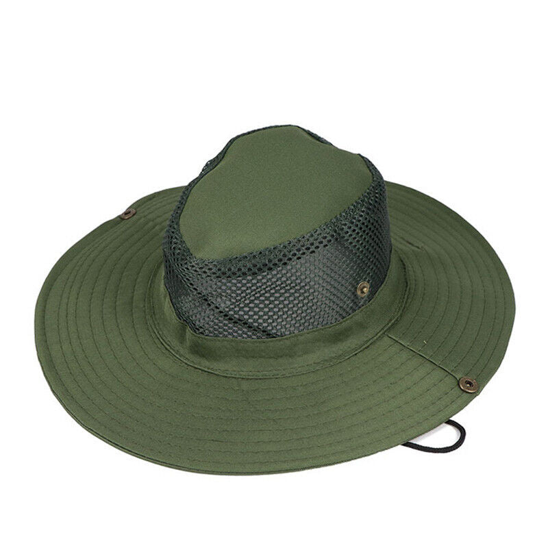 Summer Bucket Boonie Hat Fishing Sun Brim Cool Mesh Top Garden Outdoor Cap Hats