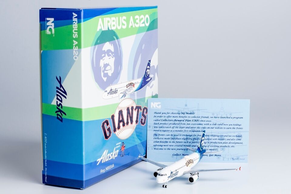 1:400 NG Model Alaska AIRBUS A320 Passenger Airplane Diecast Aircraft Model