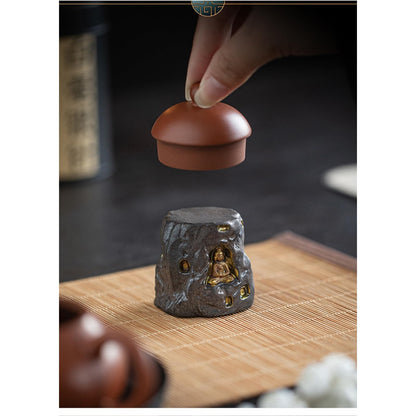 Chinese Teapot Lid Holder Ceramic Tea Pet 4.8cm Kung Fu Tea Set Tea Ceremony