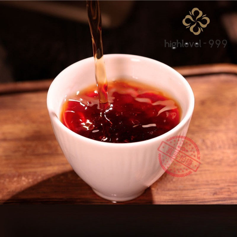 357g Ripe Pu'er Tea Cake Yunnan Menghai Ancient Tree Daily Drinking Ripe Pu'er