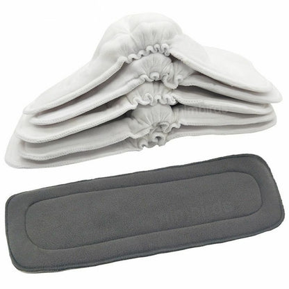 Reusable Washable Diaper Inserts Bamboo Cotton Elastic Inserts Boosters Liners