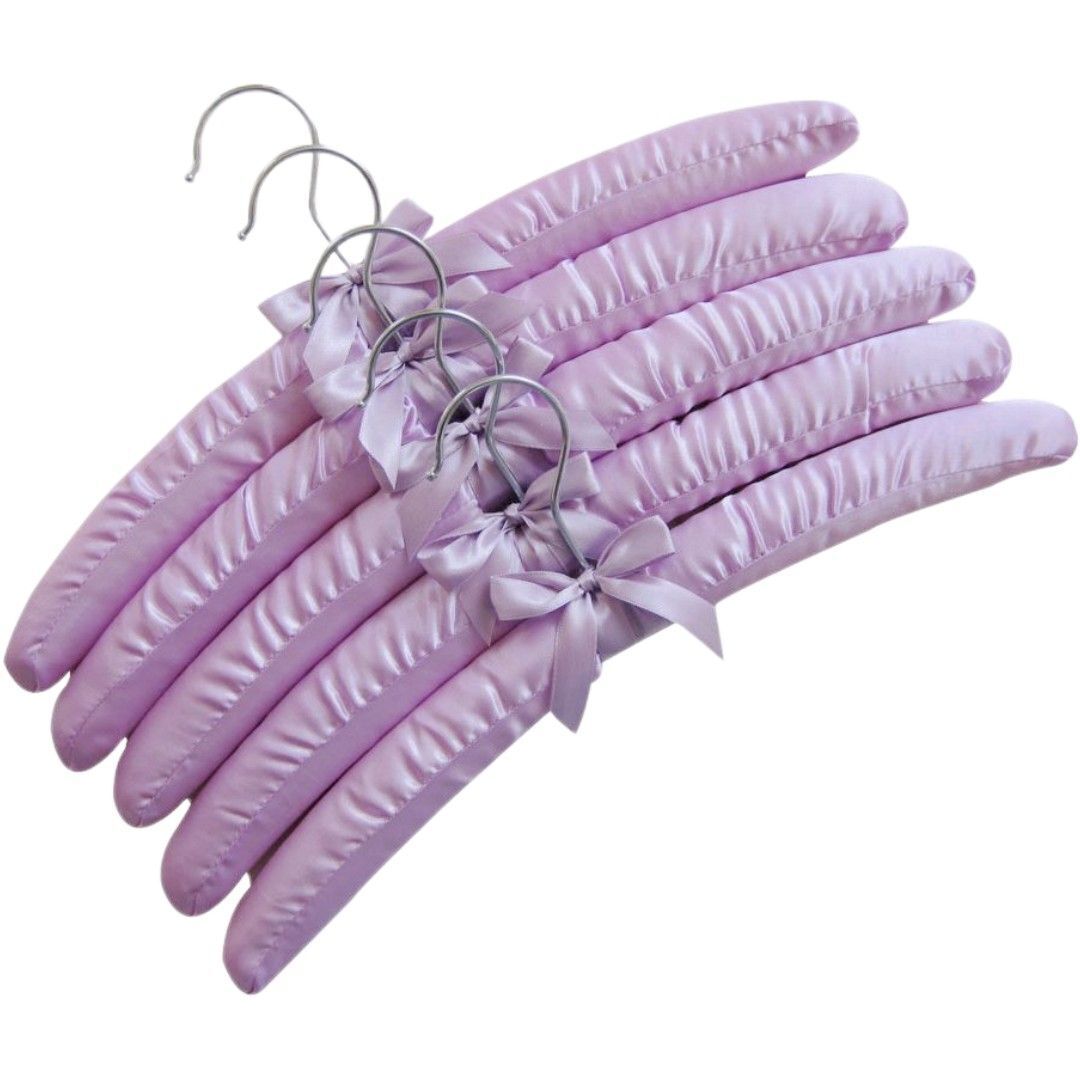 Clothes Hangers 5Pcs Wooden Fabric Coated Sponge Padded Hotel Shop Display Racks