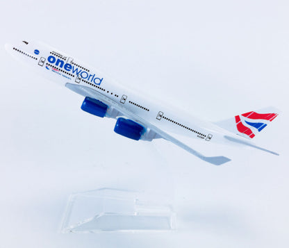 16cm British Airways Oneworld Boeing 747-400 Passenger Airplane Diecast Model