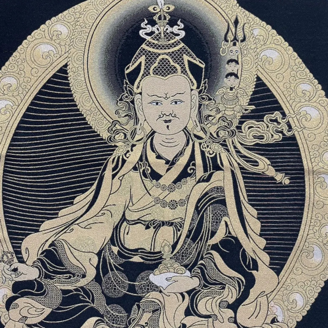 Tibetan Buddhism Embroidery Guru Rinpoche Padmasambhava Thangka hanging screen