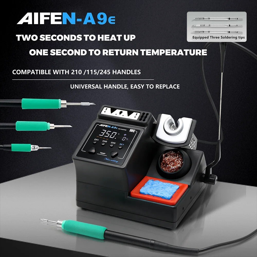 A9E Soldering Station Compatible Original Soldering Iron Tip 210/245/115 Handle