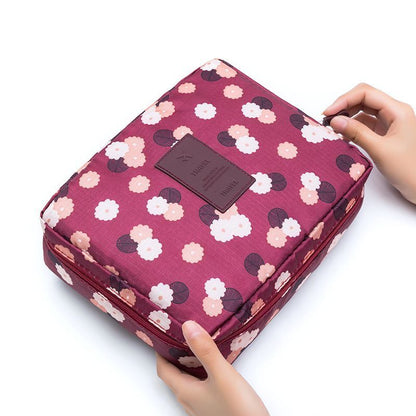 Cosmetic Bag Waterproof Zipper Makeup Purse Multifunction Organizer Traveling