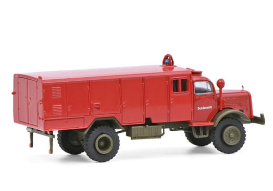 1:87 Schuco MB LG 315 TLF 2400# Classic Fire Truck Engine Vehicles Diecast Model