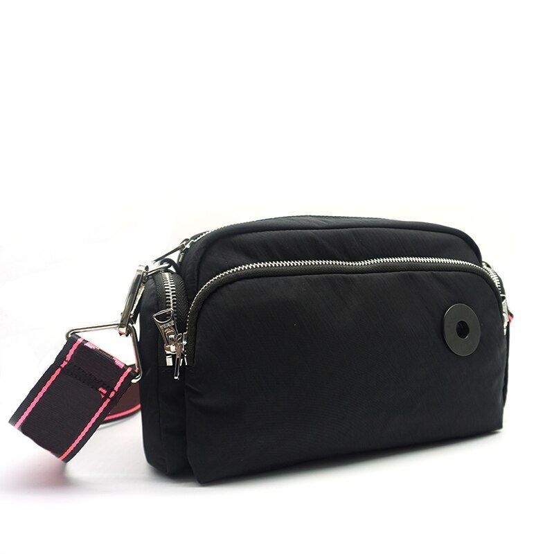 Nylon Medium Size Messenger Bag Fashion Shoulder Bag Purse Grey/Blue/Black/White