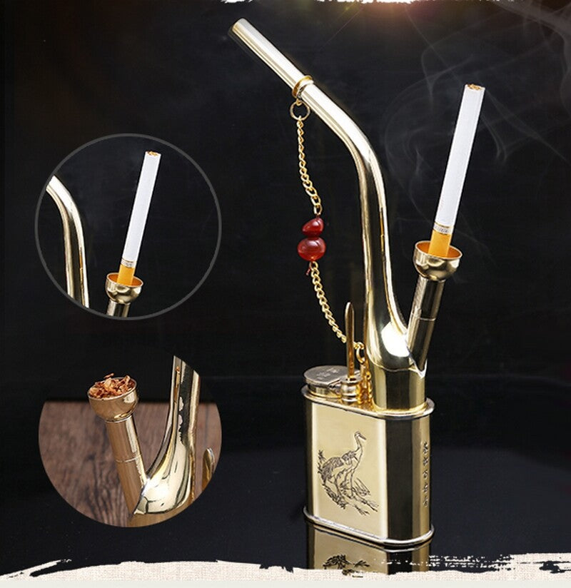 Brass Hookah Smoking Tobacco Pipe Cigarette Shisha Filter