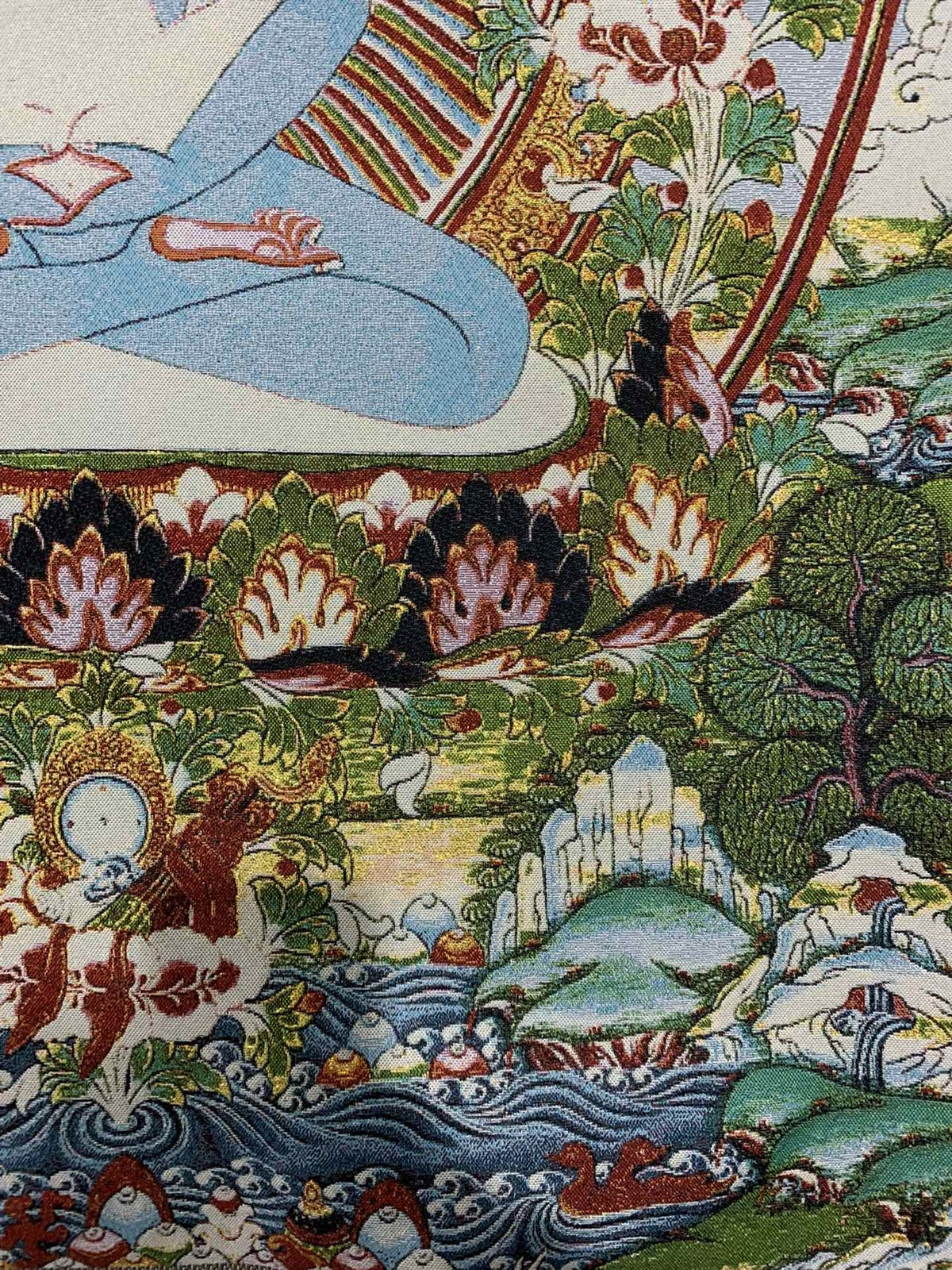 36" Tibet Tibetan Cloth Silk Samantabhadra Kuntuzangpo Adibuddha Tangka Thangka