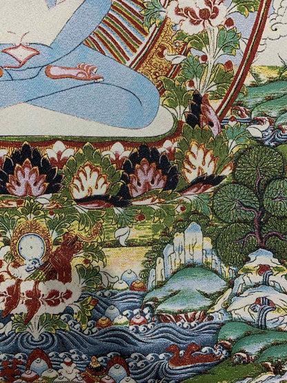 36" Tibet Tibetan Cloth Silk Samantabhadra Kuntuzangpo Adibuddha Tangka Thangka