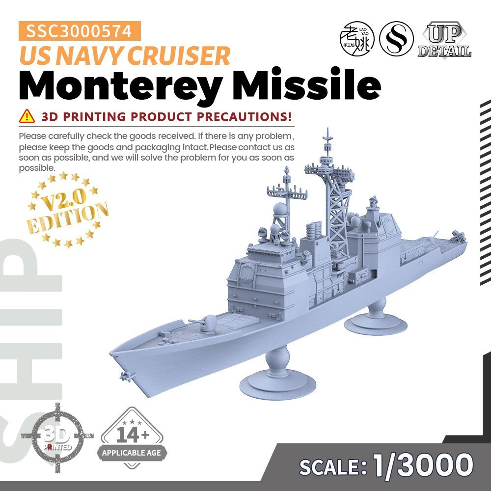 SSMODEL SSC3000574 1/3000 Military Model US Navy Monterey Missile Cruiser