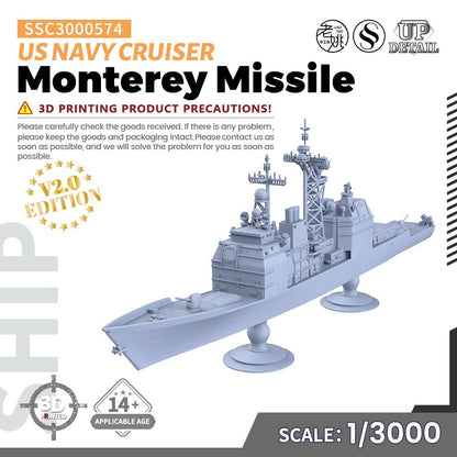 SSMODEL SSC3000574 1/3000 Military Model US Navy Monterey Missile Cruiser
