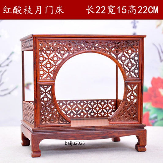 Chinese Antique Mini Furniture Model Wood Carving Wood Dollhouse Decoration