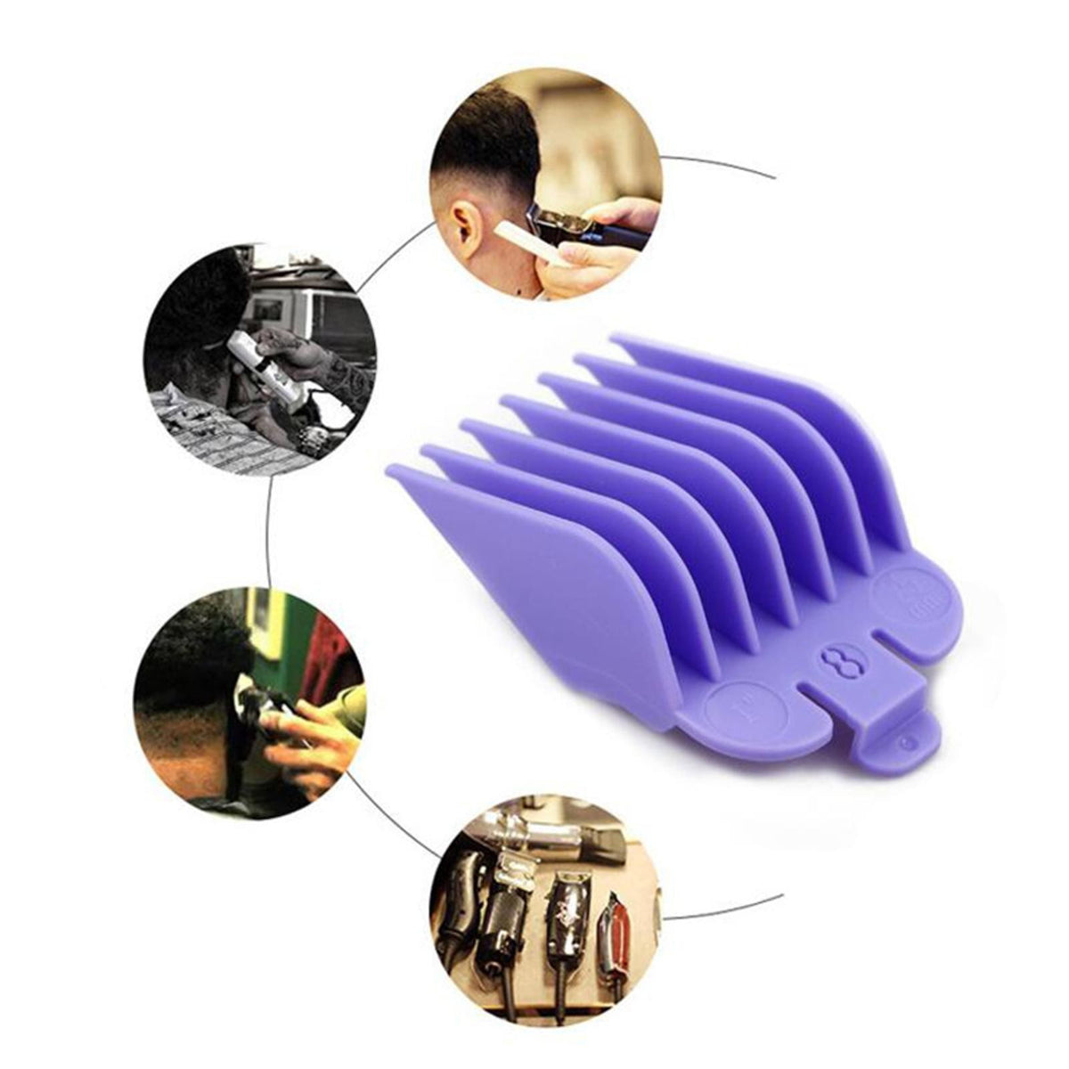 8PCS Universal Hair Clipper Limit Comb Trimmer Guard Combs Accessory For WAHL