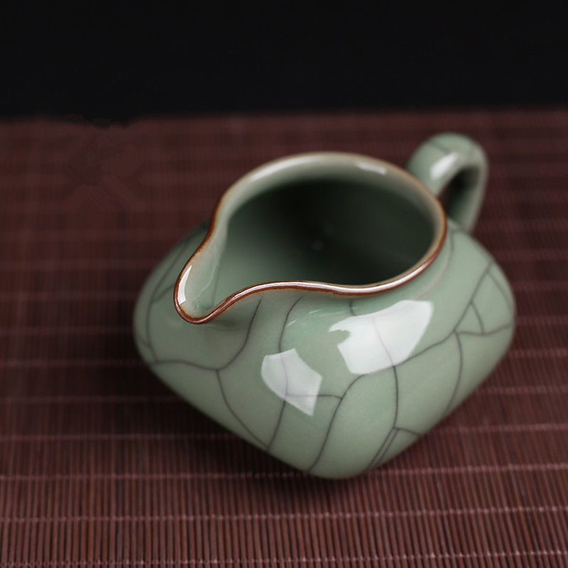 1pc Chinas Longquan Celadon Ge Kiln Line Fair Cup Kung Fu Tea Sets 215ml