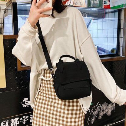 Canvas Crossbody Bag Fashion Messenger Purse Small Shoulder Bags Flap 17*21*9 CM