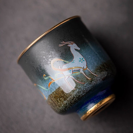 Deer Ceramic Teacup Cute Panda Tea Cup 100ml