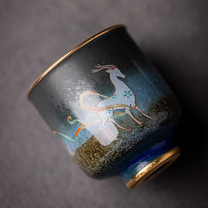 Deer Ceramic Teacup Cute Panda Tea Cup 100ml
