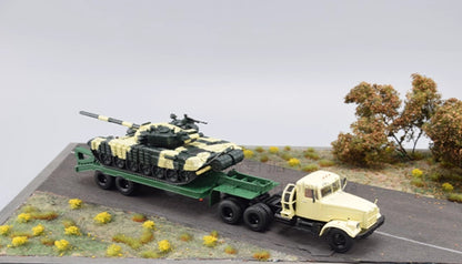 1:43 SSM KRAZ-258B1 CHMZAP-5523 Heavy Tractor Truck with Trailer Diecast Model