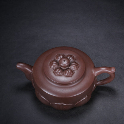 Chinese Yixing Zisha Clay Handmade Exquisite Teapot（莲花 底款：顾景舟）