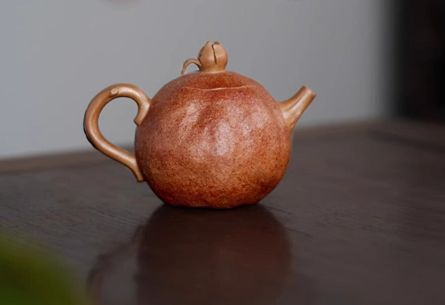 100cc chinese Yixing Handmade Zisha teapot Duan Ni pomegranate hu Gongfu Tea Pot