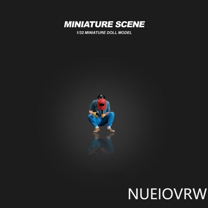 1/32 Worker Micro Figure Model Miniature Model Scene Display Prop Model