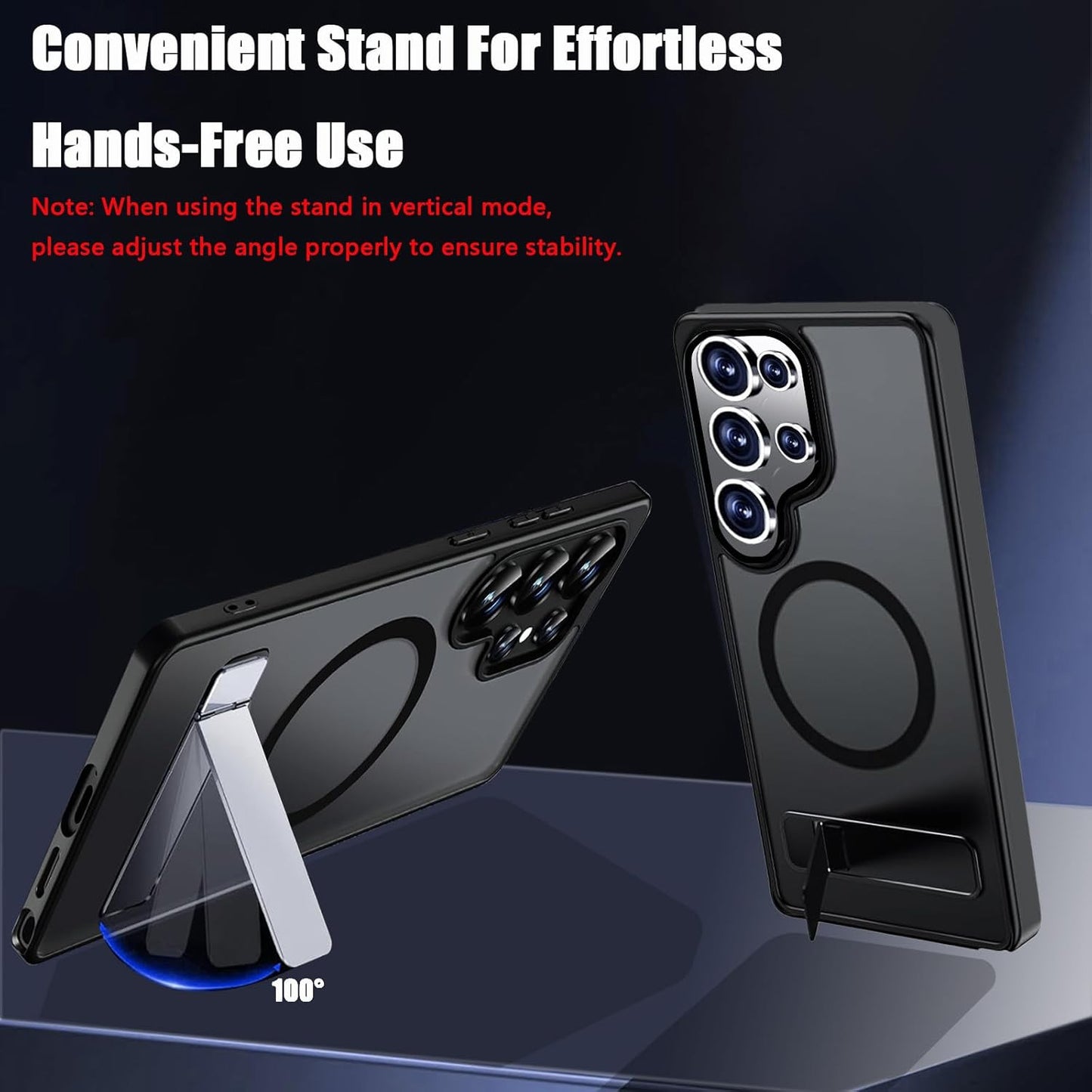 Magnetic Case for Samsung Galaxy S25 Ultra with 2 Privacy Screen Protector＆Foldi