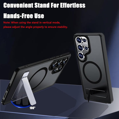 Magnetic Case for Samsung Galaxy S25 Ultra with 2 Privacy Screen Protector＆Foldi