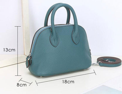 Women's Mini Bag Genuine Leather Shell-Shaped Handbag Luxury Bag Crossbody Purse