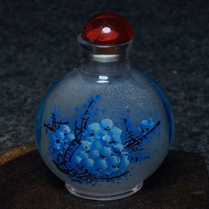 Ancient Chinese handmade interior painting ancient glazed snuff bottle