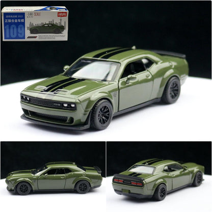 1:44 Diecast Dodge Challenger Hellcat SRT Metal Car Model Toy Pull Back Gift
