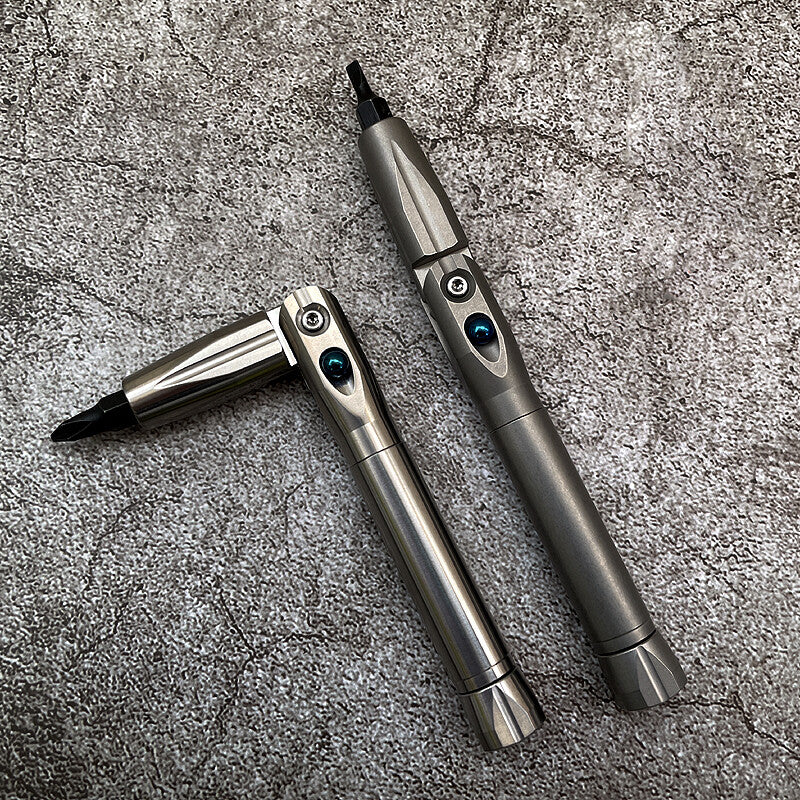 Titanium Folding Screwdriver Portable Gadget Cross Bit Multi-functional EDC Tool