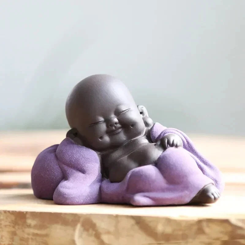 Ceramic Maitreya Buddha Statue Tea Pet Tea Sculpture Figurine Display Ornament