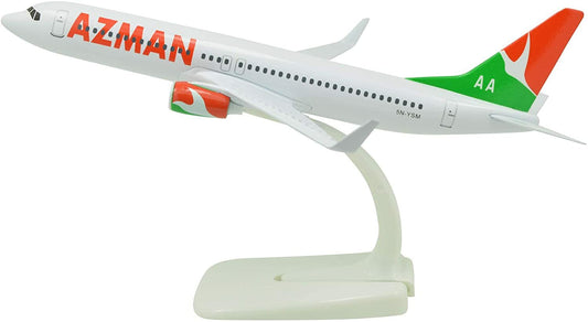 1:400 B737 AZMAN Air Without Landing Gear Metal Airplane Model Plane