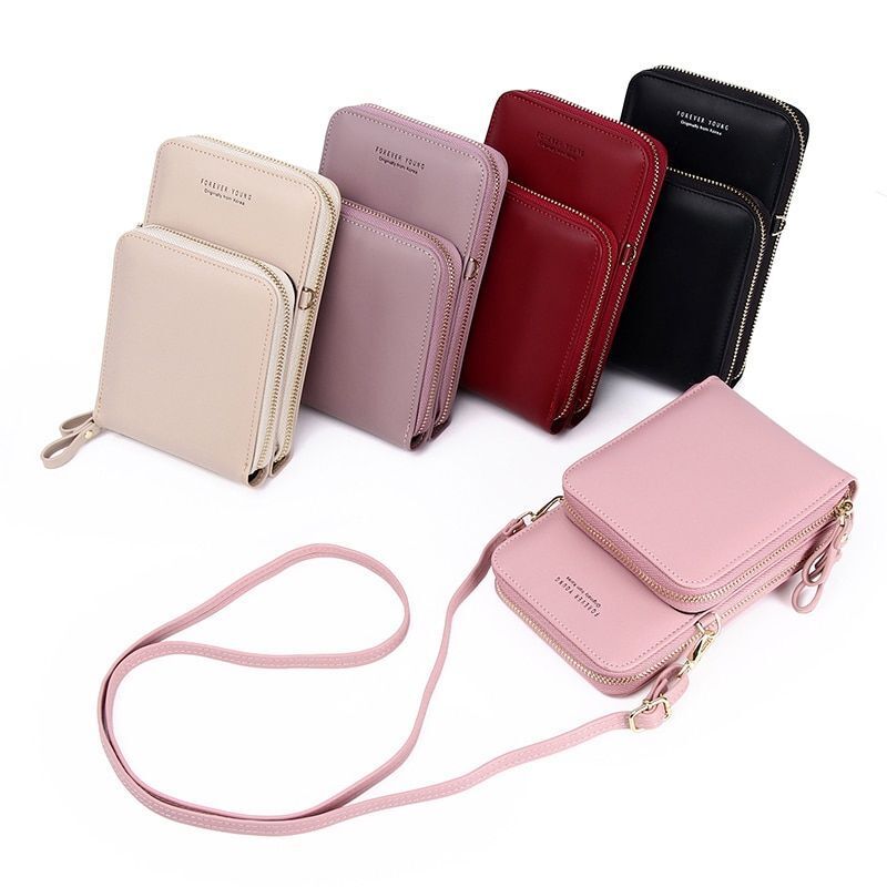 Crossbody Shoulder Bag Small Cellphone Purse Card Holder Wallet Polyester Pouch