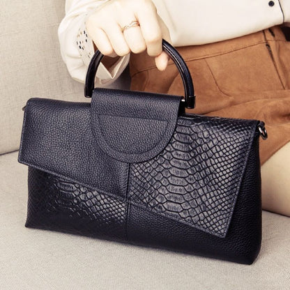 Crocodile Pattern Genuine Leather Crossbody Purse Small Shoulder Bag Handbag 1PC