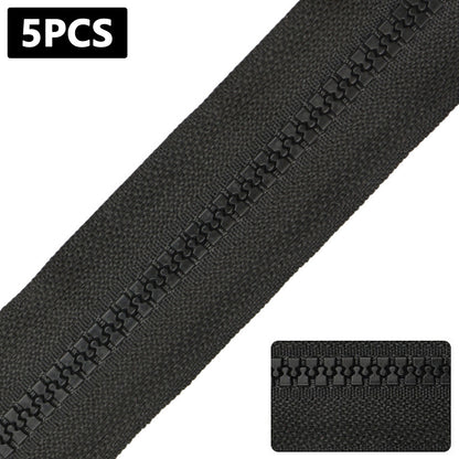 5Pcs Chunky Zip Open End Separating Zipper for Sewing Jacket Coats Plastic Teeth