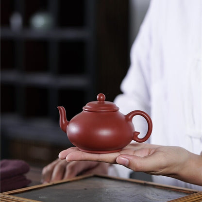 Yixing Zisha Dahongpao Clay Tea Pot Pottery Teapot Marked 7 Infuser Holes
