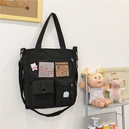 Large Capacity Shoulder Bag Fashionable Students Shoulder Bag Nylon Waterproof