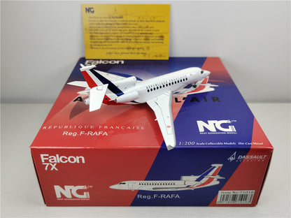 1:200 NG Model ARMEE DELAIR Falcon7X Passenger Airplane Diecast Aircraft Model